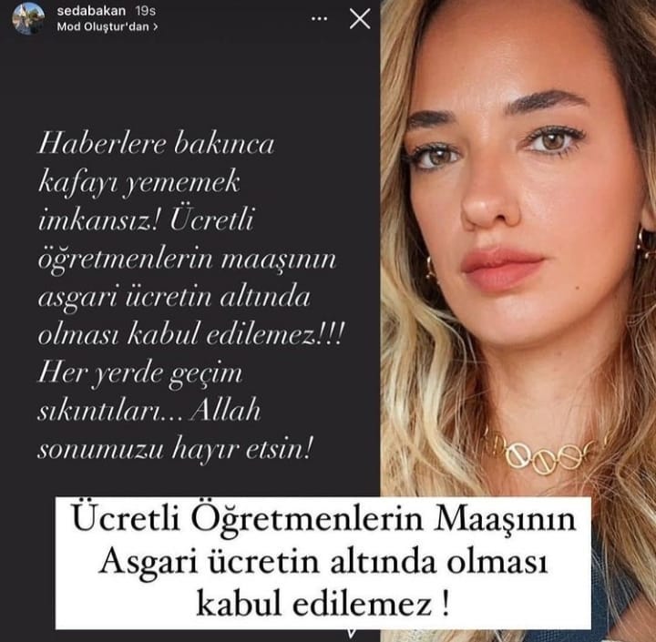 seda bakan dan ogretmen maaslarina tepki