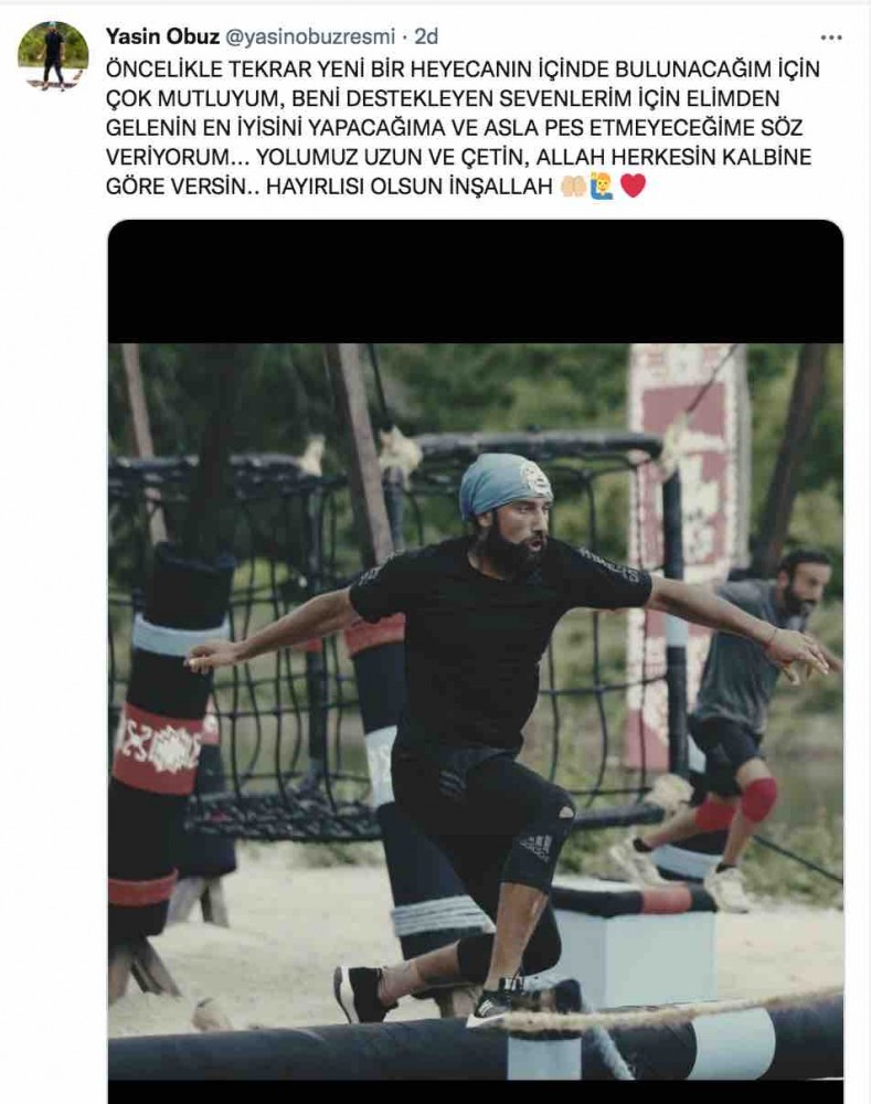 yasin obuz dan survivor all star 2022 icin dikkat ceken paylasim