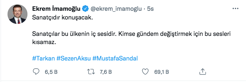 ekrem imamoglu ndan dikkat ceken sezen aksu tarkan aciklamasi